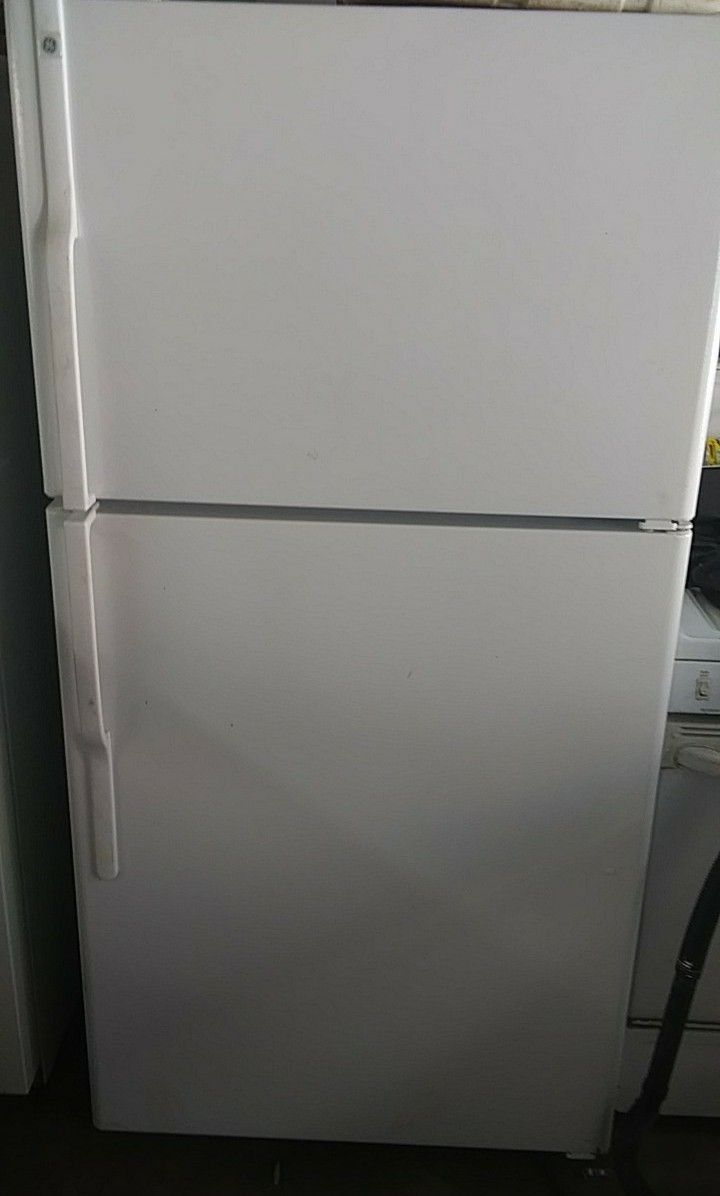 GE Upright White Refrigerator