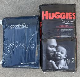 Diapers Goodnites XS 3-5 And Huggies Special Delivery Size 5