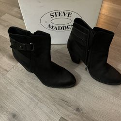 Steve Madden - Wylee Boot (Size 8) Black Suede