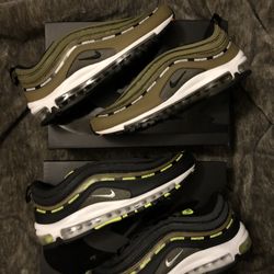 Nike Air Max 97 Undefeated “Militia Green and Black Volt” Size 9.5