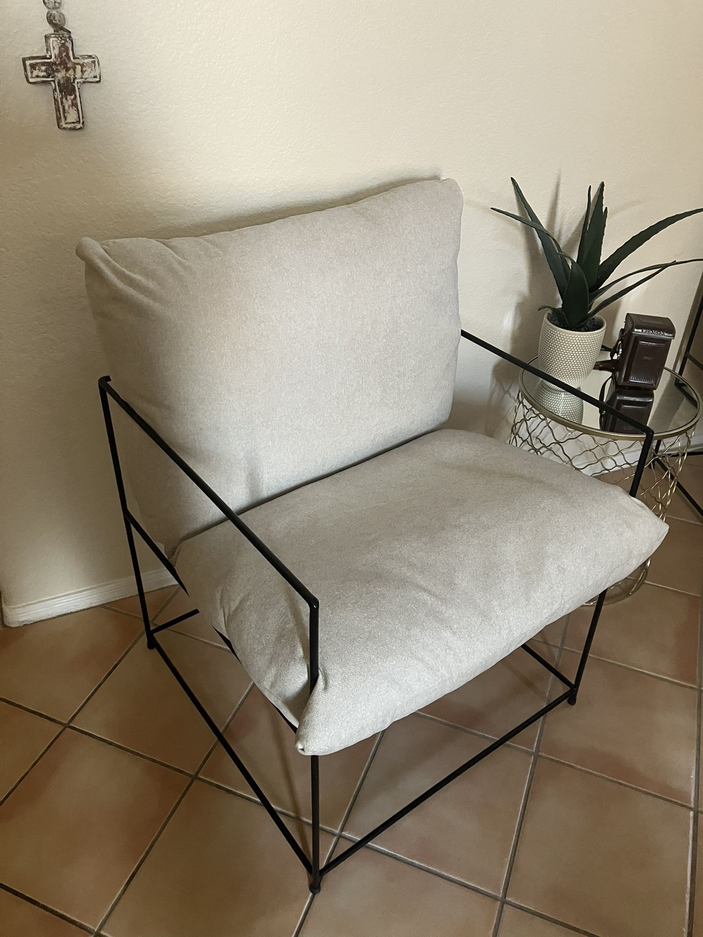 Two Metal Framed Chairs.