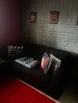Black stretch couch cover