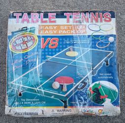 NEW “World Champion” miniature folding table-tennis toy, measuring about 26 × 14