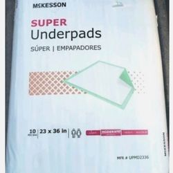 McKesson Super Underpads Adult Bed Pad Disposable Underpads 23" x 36"
