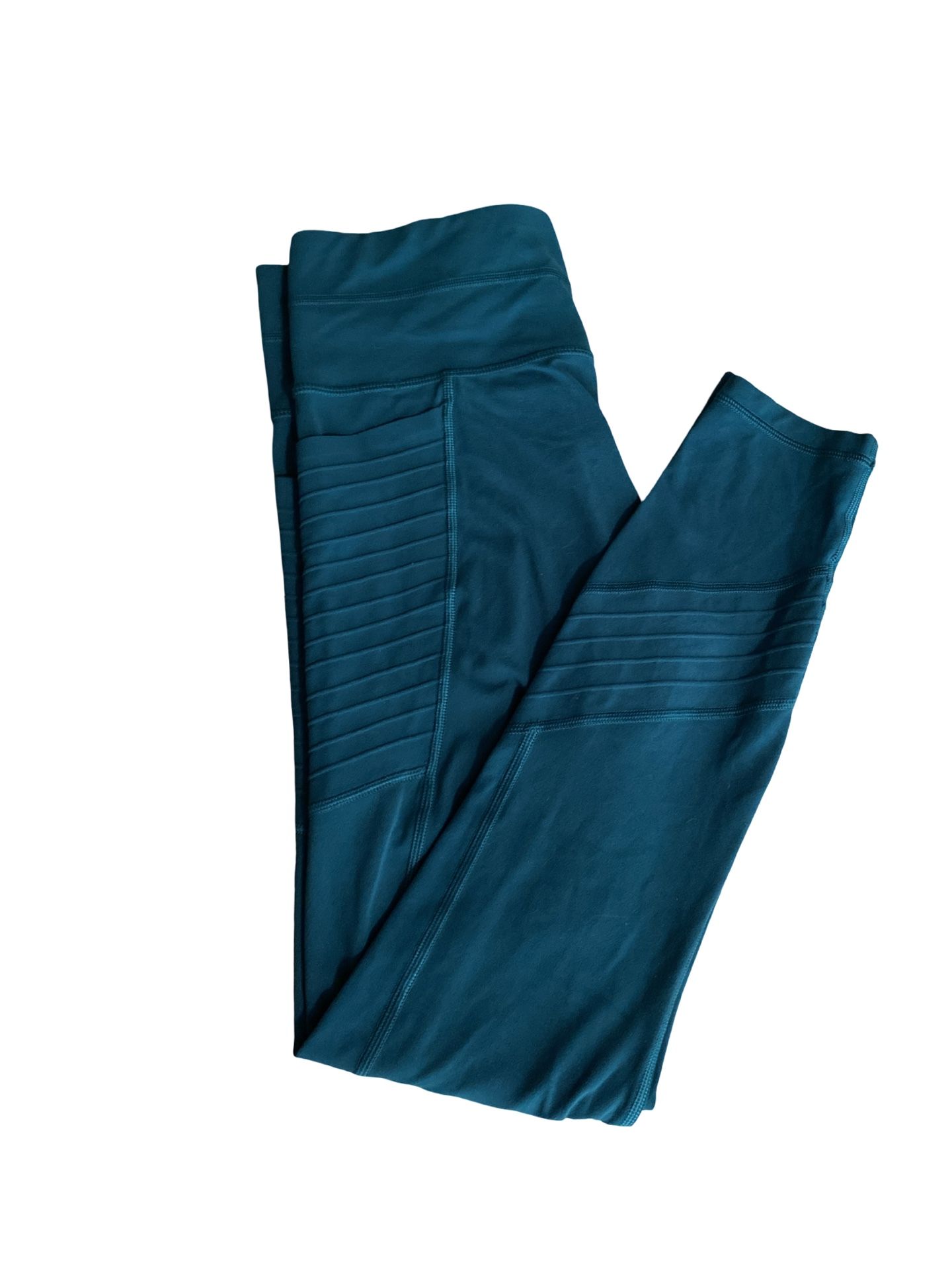 Athleta Stash Pocket Moto Tight In Powervita Teal Size S