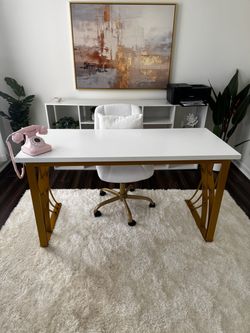 Stunning gold work desk and chair