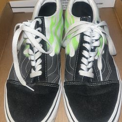 VANS Old School GREEN FLAME (size 10.5 Men’s) Good Condition 