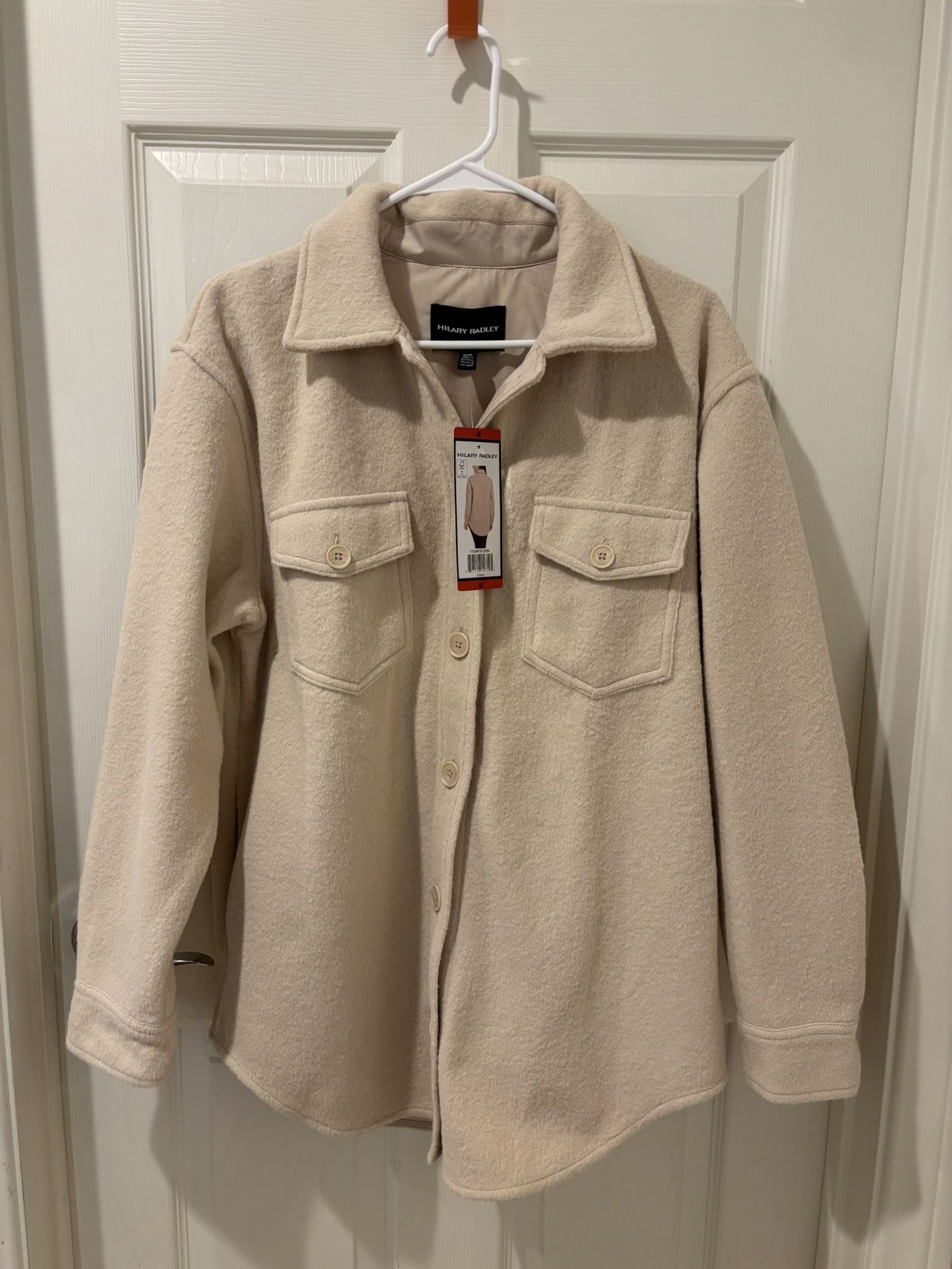 Women’s Hilary Radley cream Shirt Jacket (brand New)