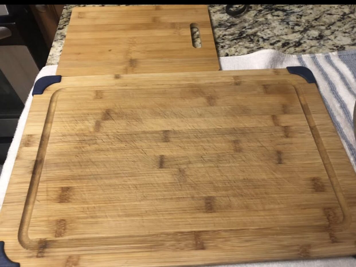 Wooden Cutting Board And Small Wooden Cheeseboard