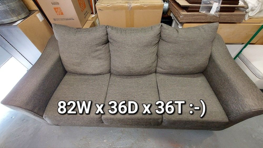 Free
3 seater sofa, 82 x 36 x 36T
Not a sleeper - Delivery Available
