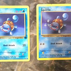 Pokemon Team Rocket Series Squirtle Set Of 2 