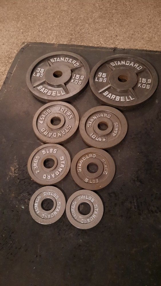 Olympic Weight Plates 35s 10s 5s 2.5s