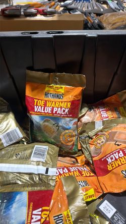 Hothands toe warmer for camping and outdoors