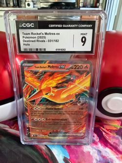 Pokémon Team Rocket's Moltres ex 031/182 CGC 9 - Destined Rivals