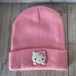 Brand New Valentines Day Gift Pink Hello Kitty Adult Size Beanie Hat  