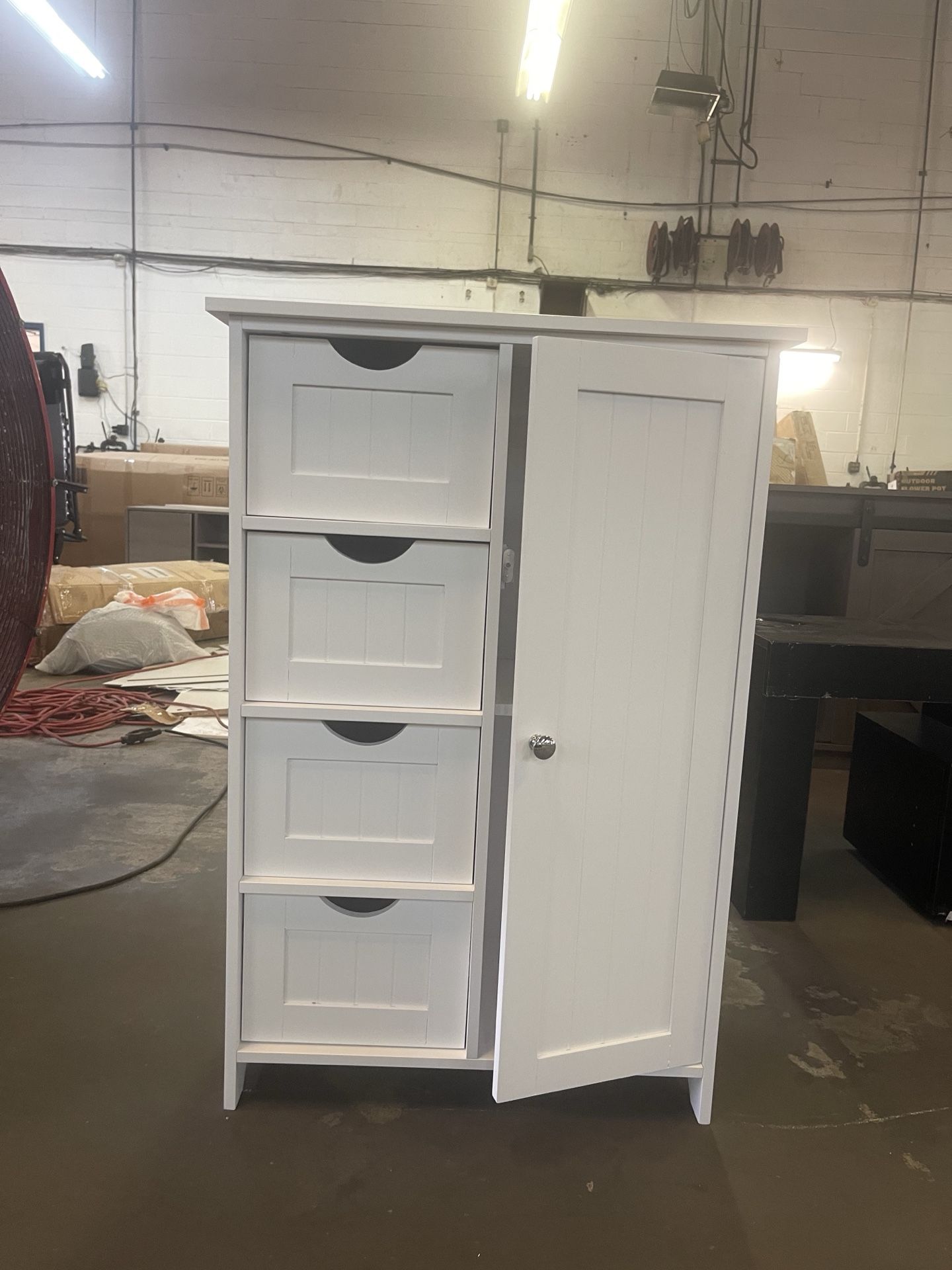 Bathroom Storage Cabinet with 4 Drawers, Freestanding Floor Storage Cupboard with Adjustable Shelf, Entryway Cabinet for Living Room, Bathroom š„bra