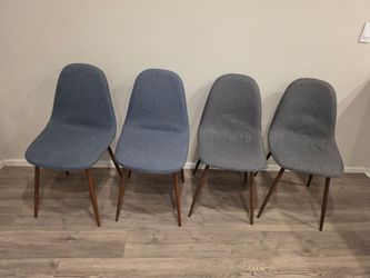 4 Upholstered Chairs_2 Different shades of gray