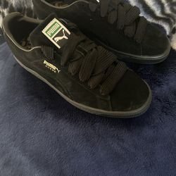 All Black Puma Suede