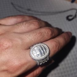 Moissanite Baguette Ring