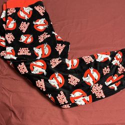 Ghostbusters Black Women's Fleece Pajama PJs Lounge Pants Halloween Size M
