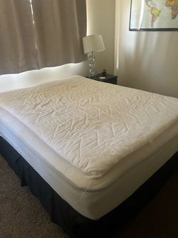 Queen Mattress, Box Spring, Metal Bed Frame, Bed Skirt