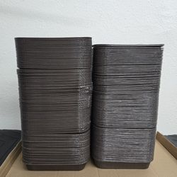 Brown square paper molds open box 