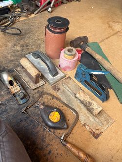 Wood working and sanding items.