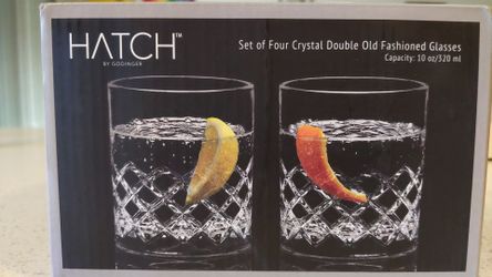 Hatch 4set Crystal double old fashioned glasses