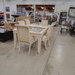 Drexel Table Six Chairs Two Leaves