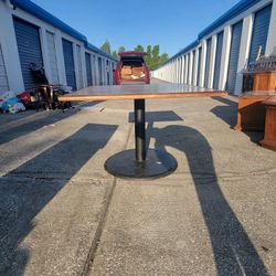Table 42" x 42" with solid metal base