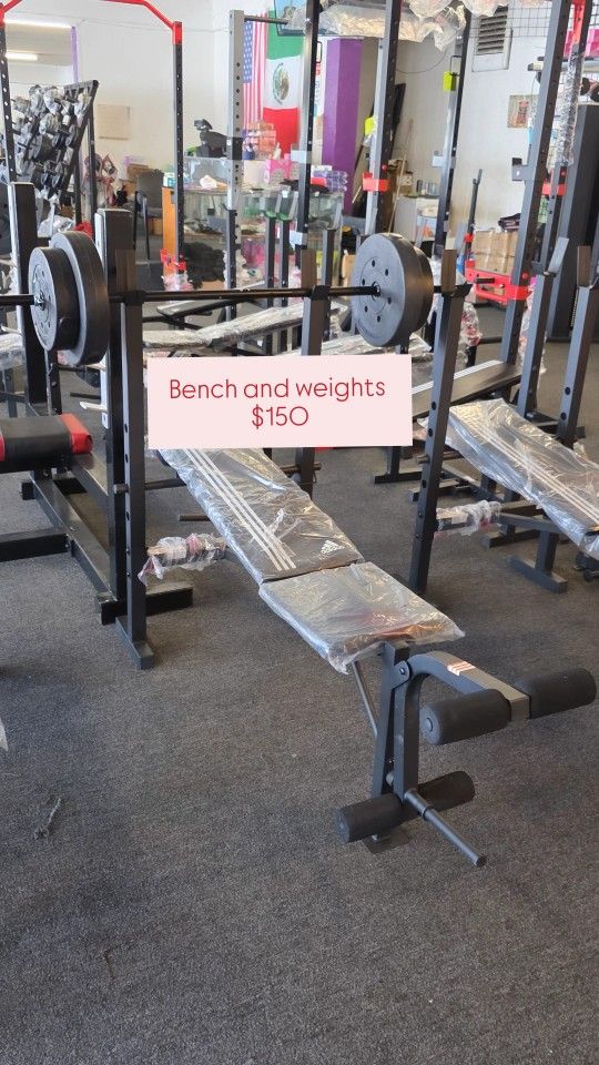 Bench Press, Barbell And Weights