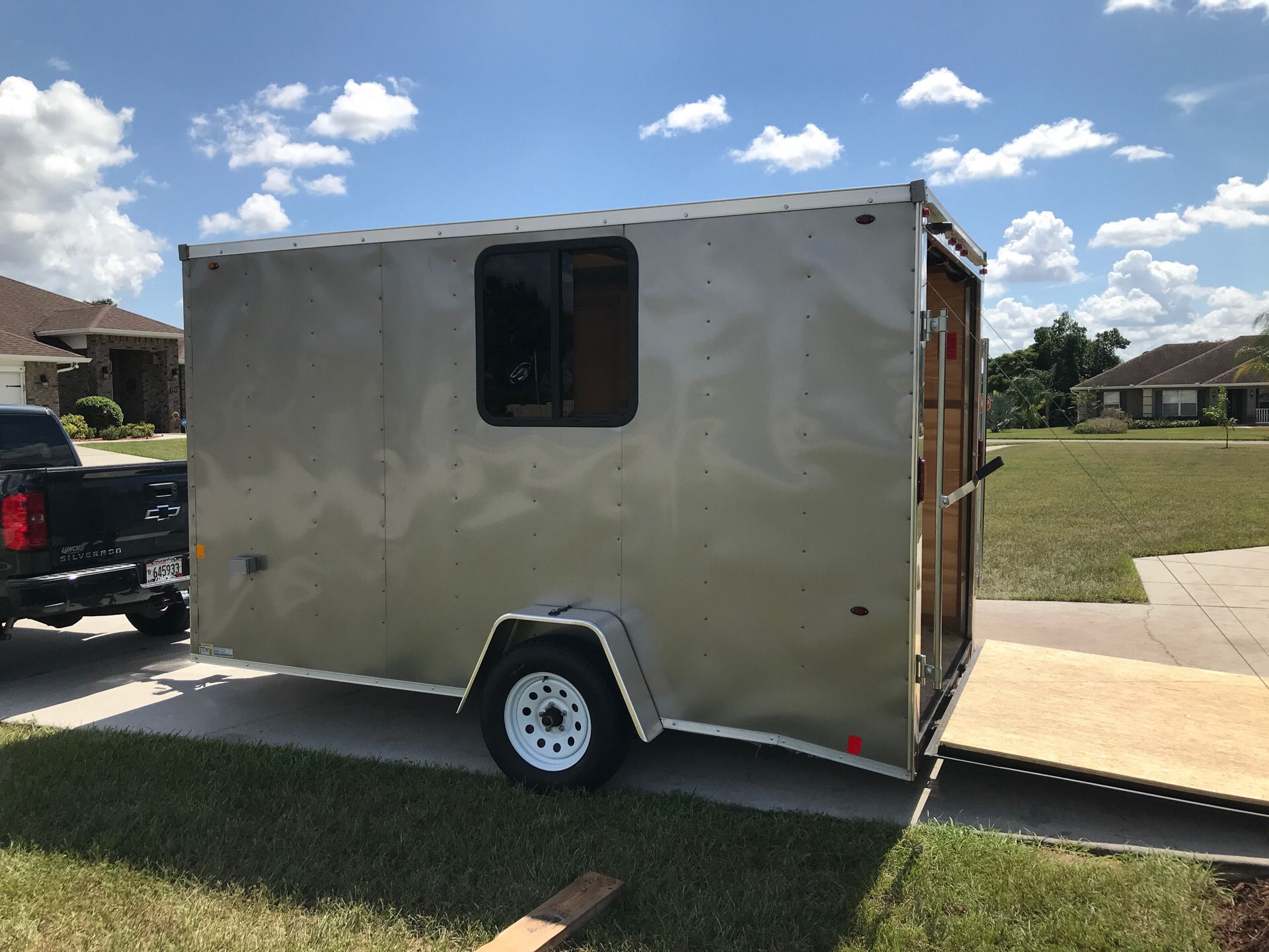 Interstate v-nose enclosed trailer