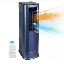 Edendirect 7,800 BTU (DOE) 7,00 Sq. Ft. Portable Air Conditioner Cools and 1100W Heater with Remote in Blue, Over Heat Protection