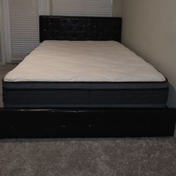 Black Upholstered Bed (PICK UP ONLY)