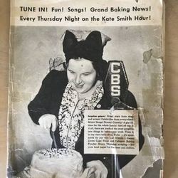 Vintage Pre-1939 Kate Smith Cookbook: CBS, Calumet, Swans Down Adv