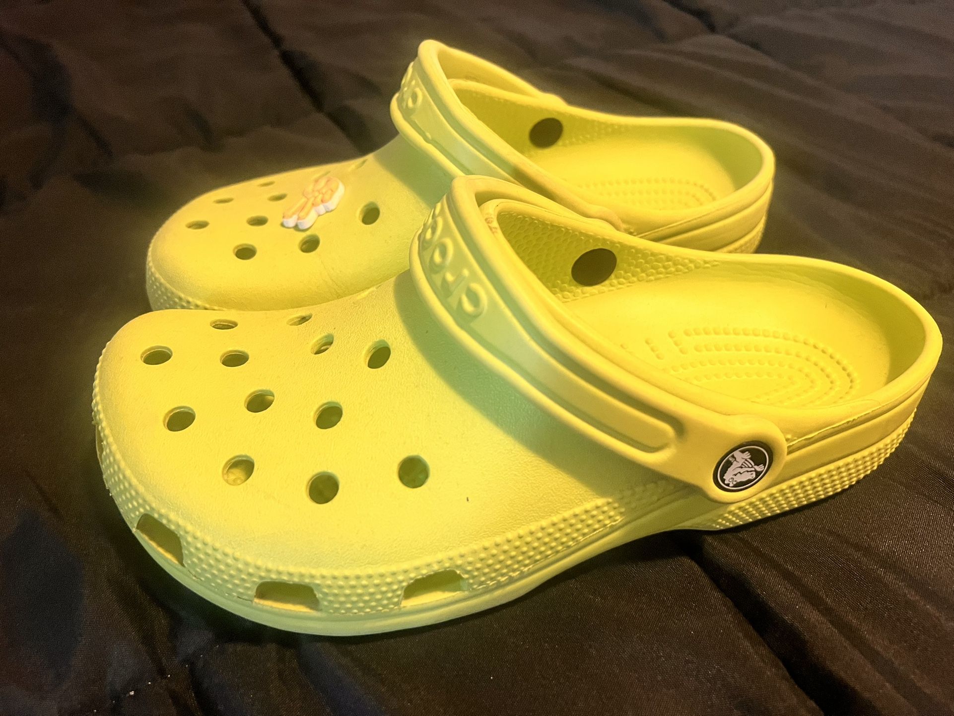 Neon Yellow Crocs 