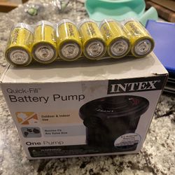 Air Mattress Intex Pump W/ Batteries New