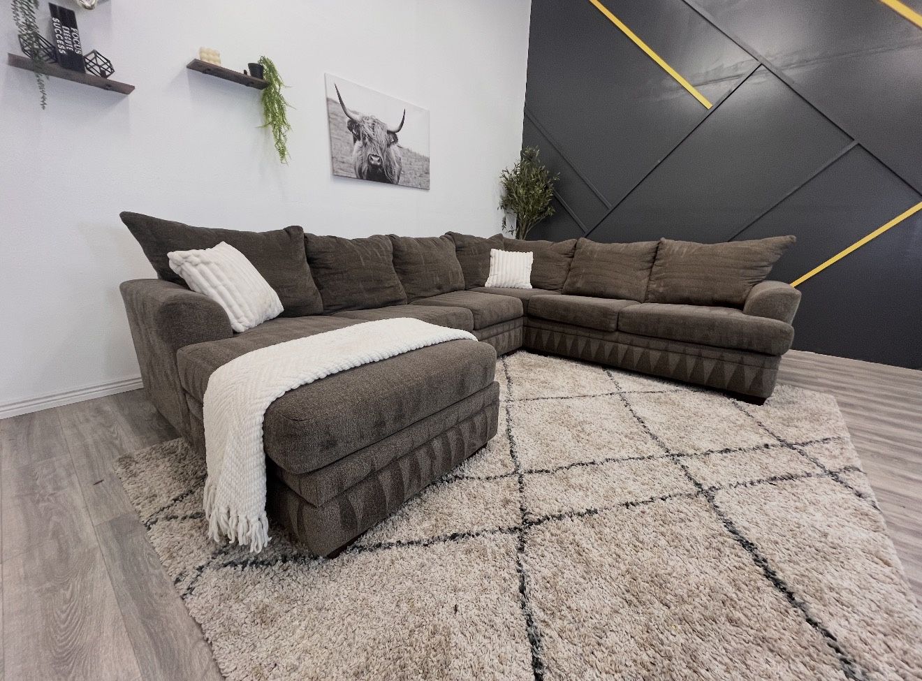 Gray Sectional Couch - Free Delivery