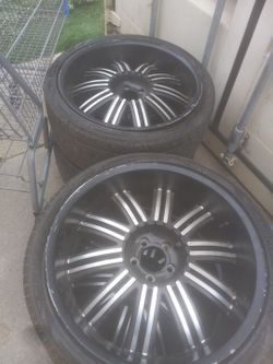 4 rims with tires