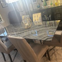 Marble Malbec table 