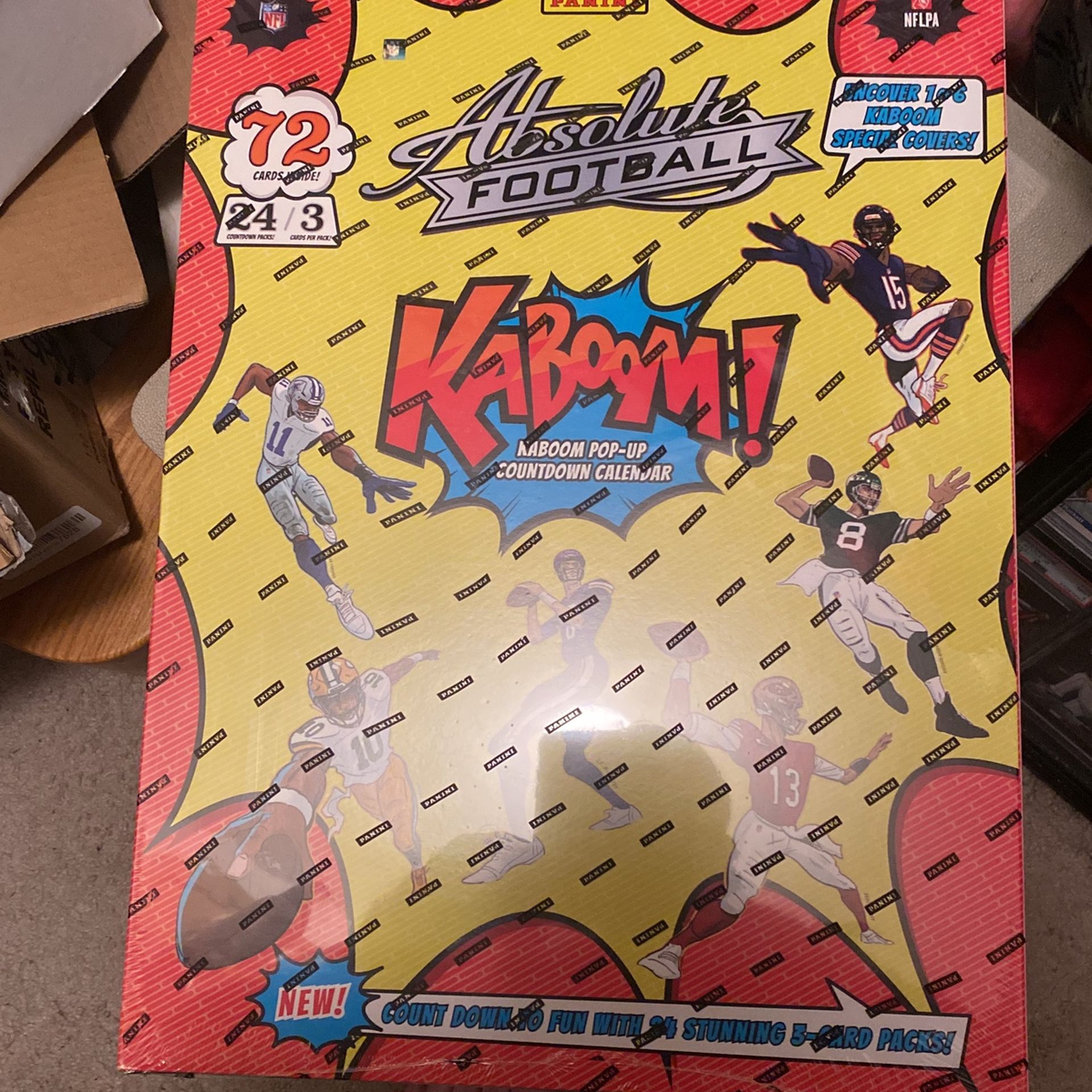 2024 Panini Absolute Football KABOOM! Countdown Calendar 24 Packs In Hand
