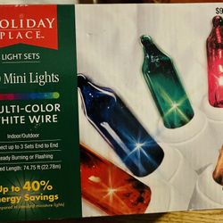 Christmas Multi Color White Wire Lights