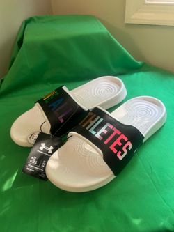 Under Armour Mens Size 12 Slides UA Love All Athletes Pride LGBQT Sandals New