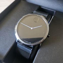 Movado Face Watch With Mesh Bracelet