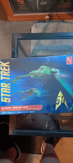 A lot of Star Trek stuff from models to other items like hats little knick knacks comic book A book about Captain James T Kirk I like to sell the whol