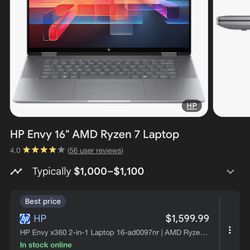 HP Envy x360 2-in-1 Laptop 16