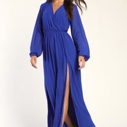 Lulus Blue Long Dress 