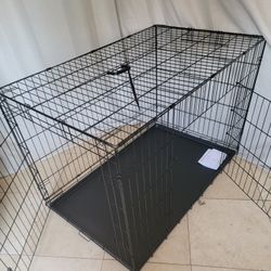 New IN Box! XXL'XXXL Dog Crate 2 Doors With Tray Up To 125lbs Folding Puppy Dog Kennel Animal Cage 4th Of July Dog Anxiety Cage