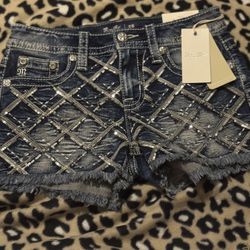 Miss Me  Slim Fit Mid -Rise Short