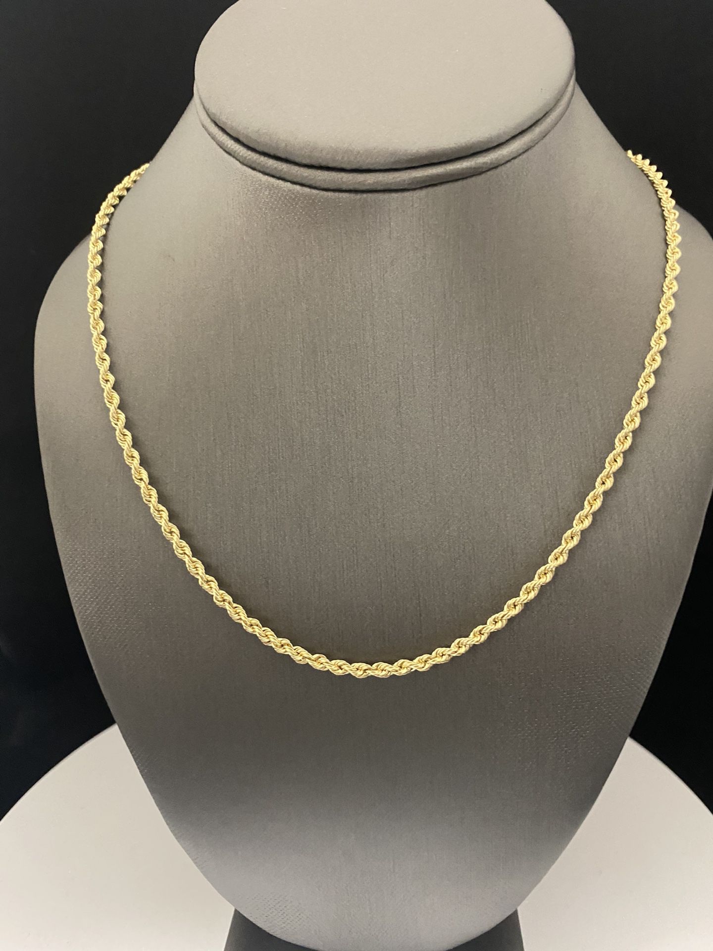 4mm 14k Gold Rope Chain